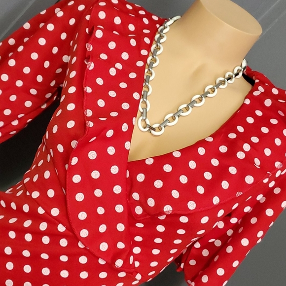 Stunning Imported Polka Dot Mini Dress - Picture 4 of 8